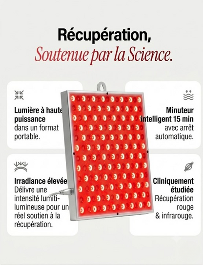Lumière rouge récupération musculaire - Ryzor