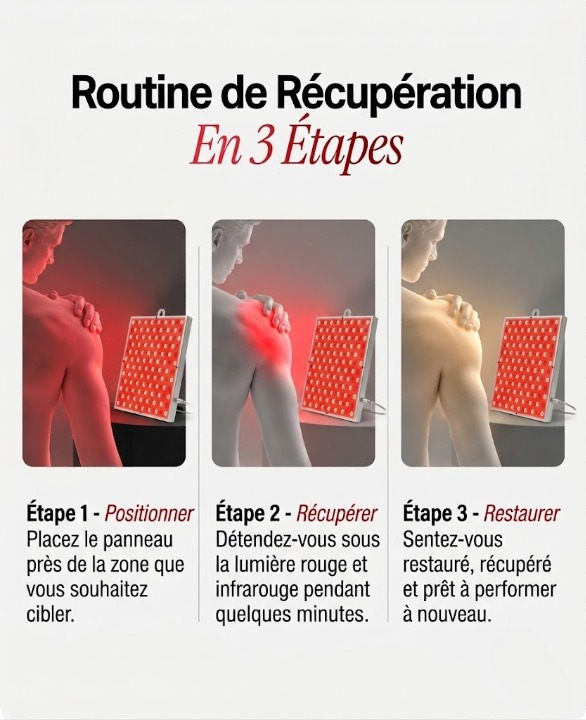 Lumière rouge récupération musculaire - Ryzor