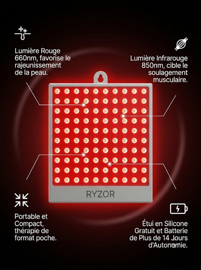Lumière rouge récupération musculaire - Ryzor