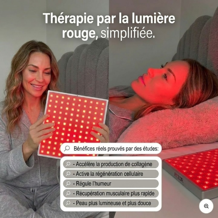 Lumière rouge récupération musculaire - Ryzor
